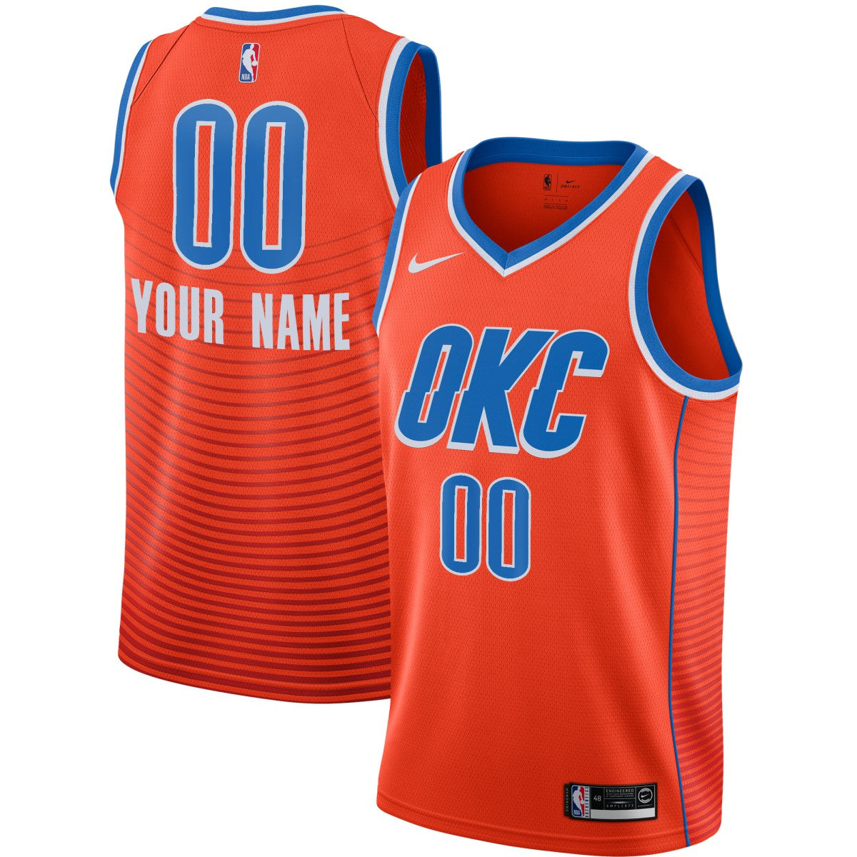 Orange Oklahoma City Thunder Jordan Brand Swingman Custom Jersey | NBA