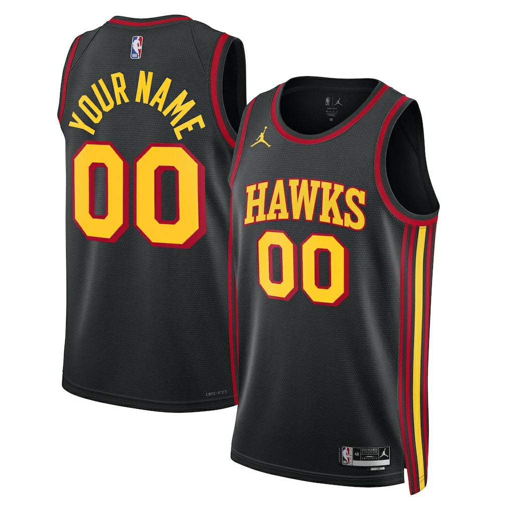 Black Atlanta Hawks Jordan Brand Unisex 2022/23 Swingman Custom Jersey | NBA