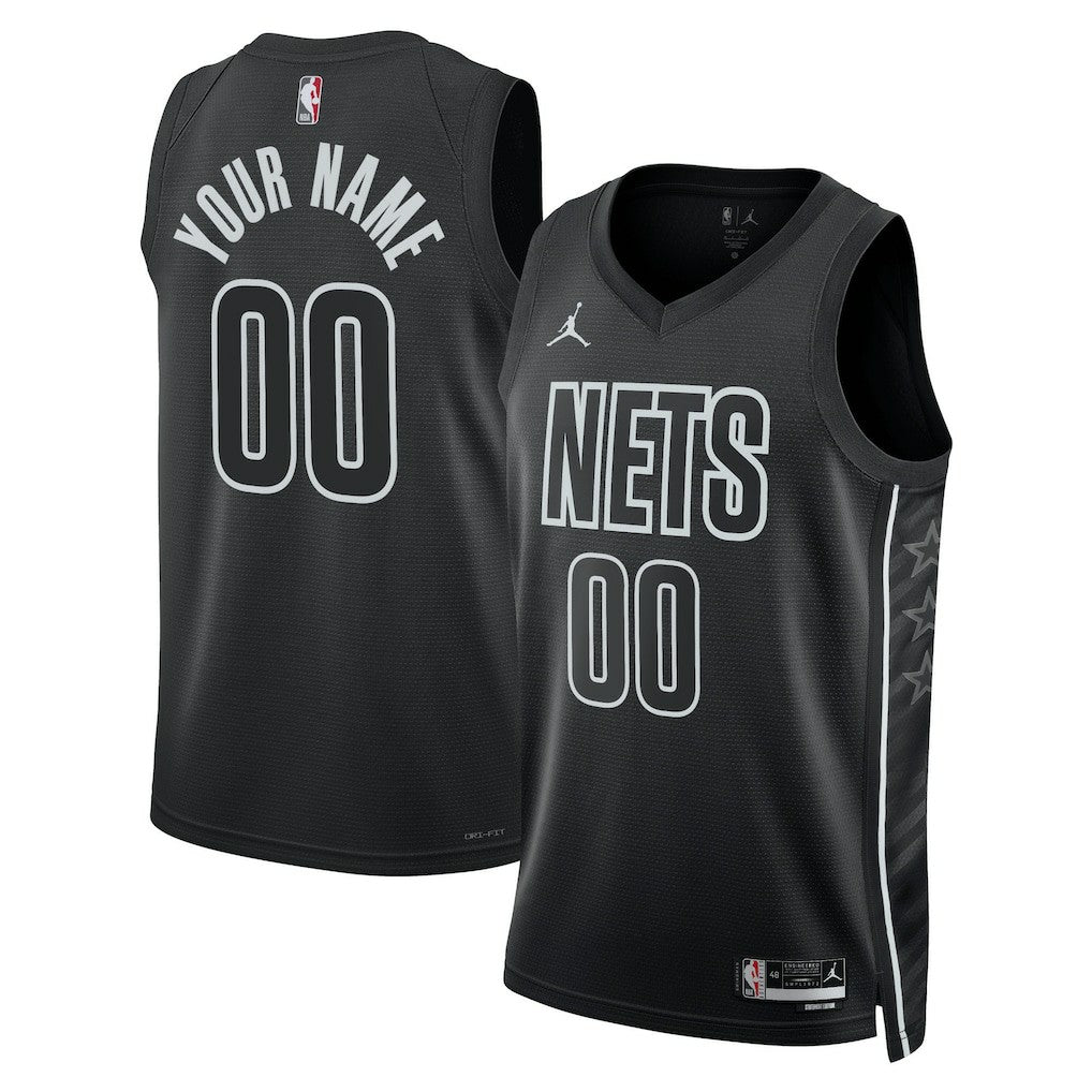 Black Brooklyn Nets Jordan Brand Unisex 2022/23 Swingman Custom Jersey | NBA