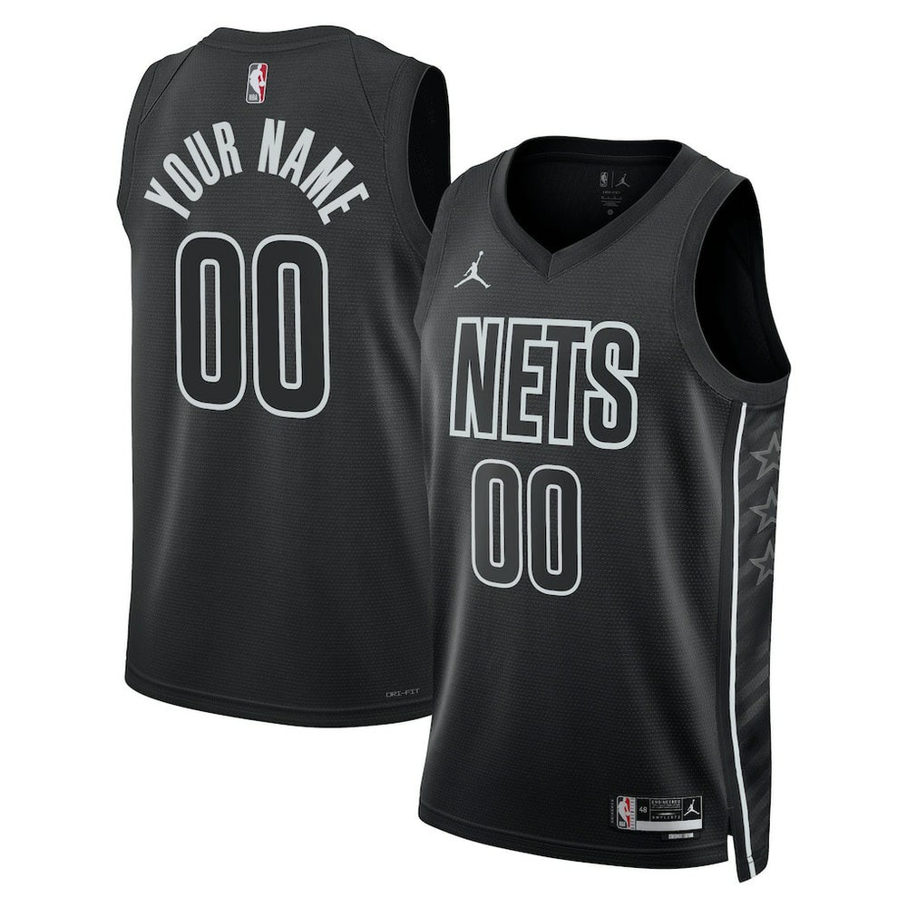 Black Brooklyn Nets Jordan Brand Unisex 2022/23 Swingman Custom Jersey | NBA