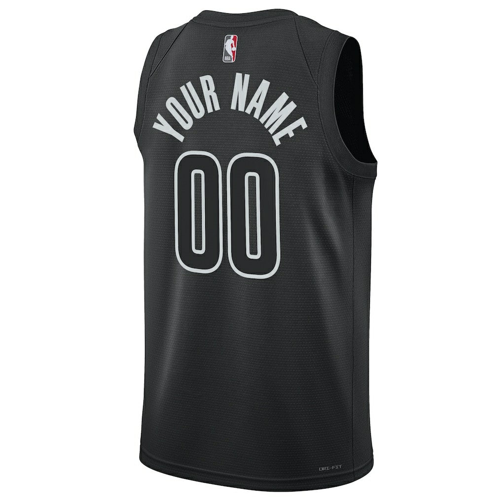 Black Brooklyn Nets Jordan Brand Unisex 2022/23 Swingman Custom Jersey | NBA