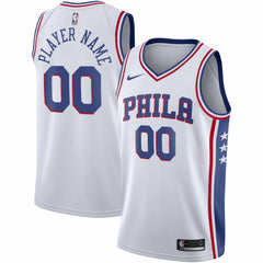 White Philadelphia 76ers 2020/21 Swingman Custom Jersey | NBA