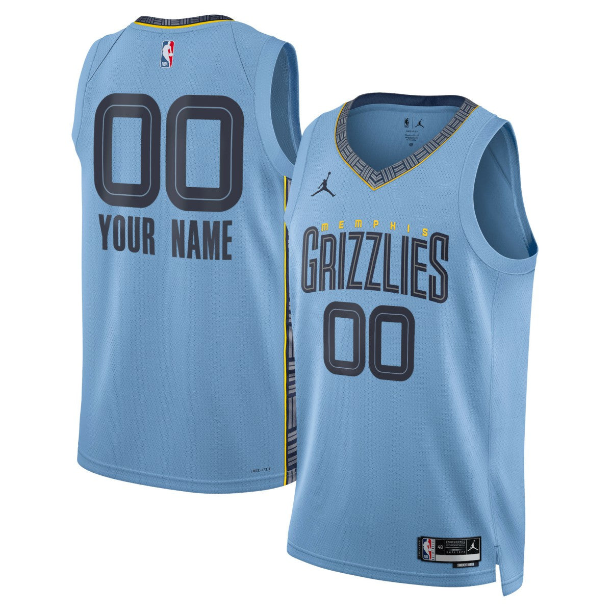 Blue Memphis Grizzlies Jordan Brand Unisex 2022/23 Swingman Custom Jersey | NBA