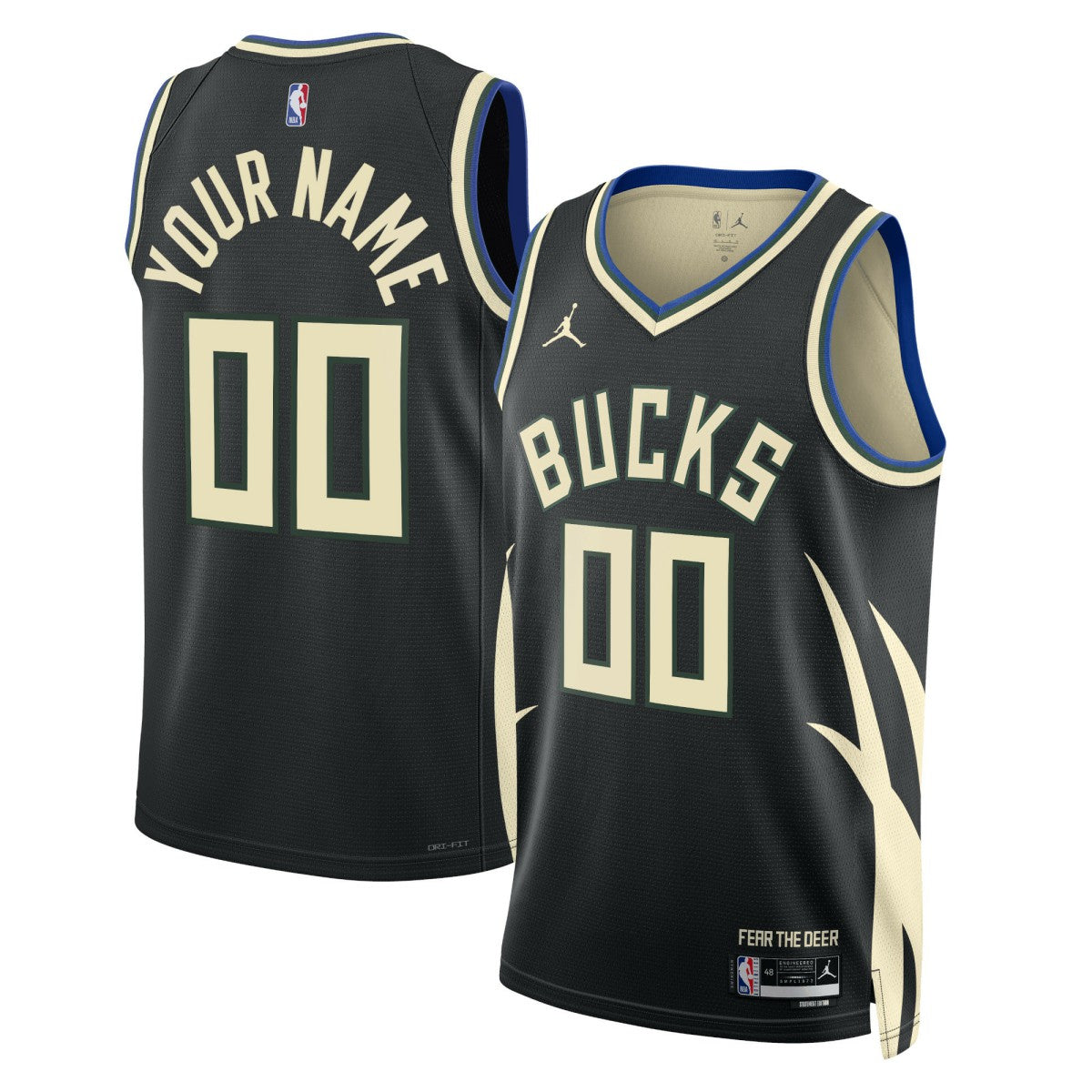 Black Milwaukee Bucks Jordan Brand Unisex 2022/23 Swingman Custom Jersey | NBA