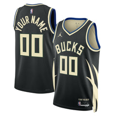 Black Milwaukee Bucks Jordan Brand Unisex 2022/23 Swingman Custom Jersey | NBA