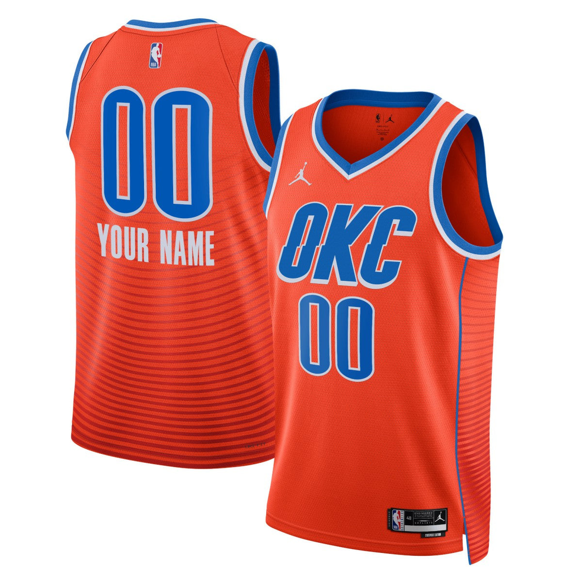Orange Oklahoma City Thunder Jordan Brand Unisex 2022/23 Swingman Custom Jersey | NBA
