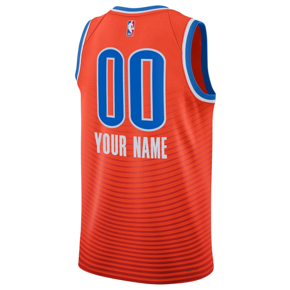 Orange Oklahoma City Thunder Jordan Brand Unisex 2022/23 Swingman Custom Jersey | NBA