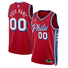 Red Philadelphia 76ers Jordan Brand Unisex 2022/23 Swingman Custom Jersey | NBA
