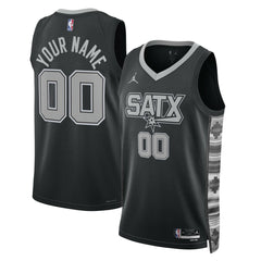 Black San Antonio Spurs Jordan Brand Unisex 2022/23 Swingman Custom Jersey | NBA