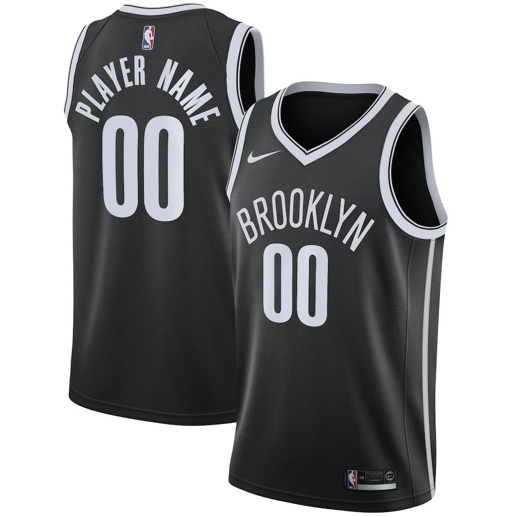 Icon Edition Brooklyn Nets Swingman Custom Jersey Black | NBA