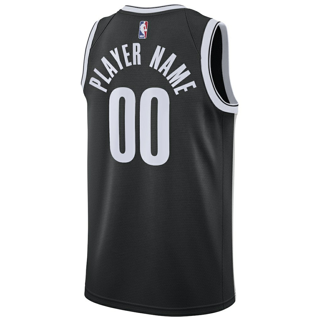 Icon Edition Brooklyn Nets Swingman Custom Jersey Black | NBA