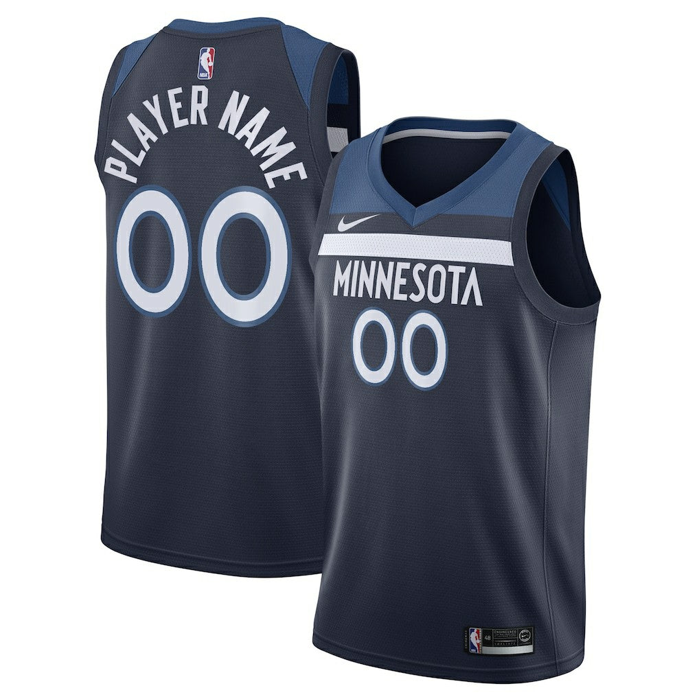 Icon Edition Minnesota Timberwolves Swingman Custom Jersey Navy | NBA