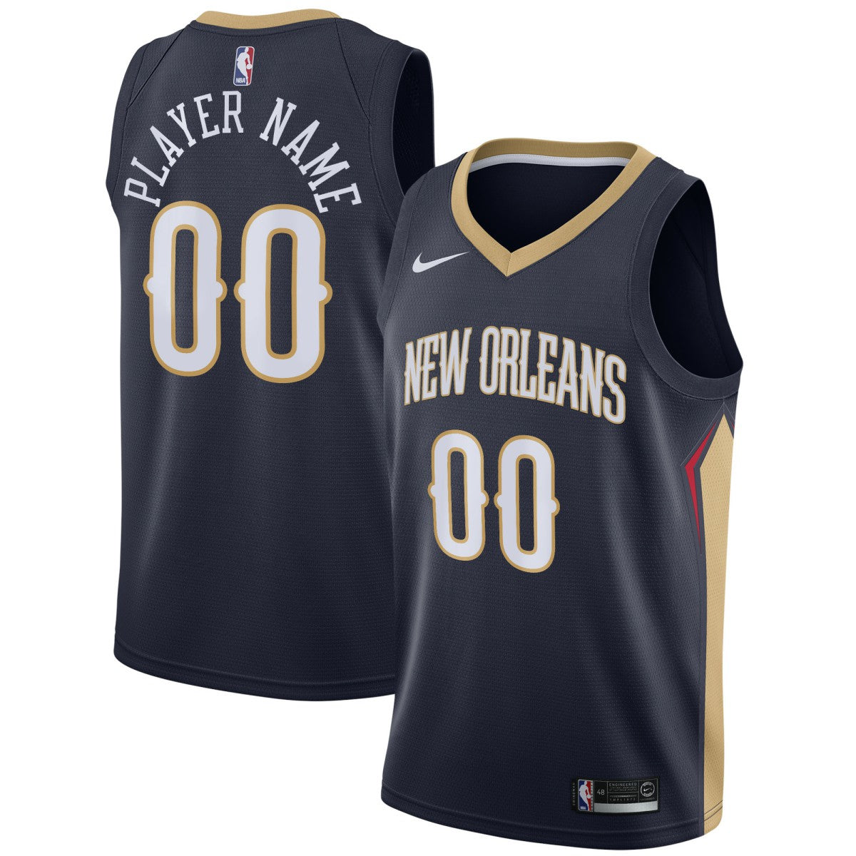 Icon Edition New Orleans Pelicans Swingman Custom Jersey Navy | NBA