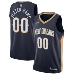Icon Edition New Orleans Pelicans Swingman Custom Jersey Navy | NBA