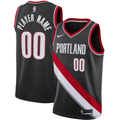 Icon Edition Portland Trail Blazers Swingman Custom Jersey Black | NBA