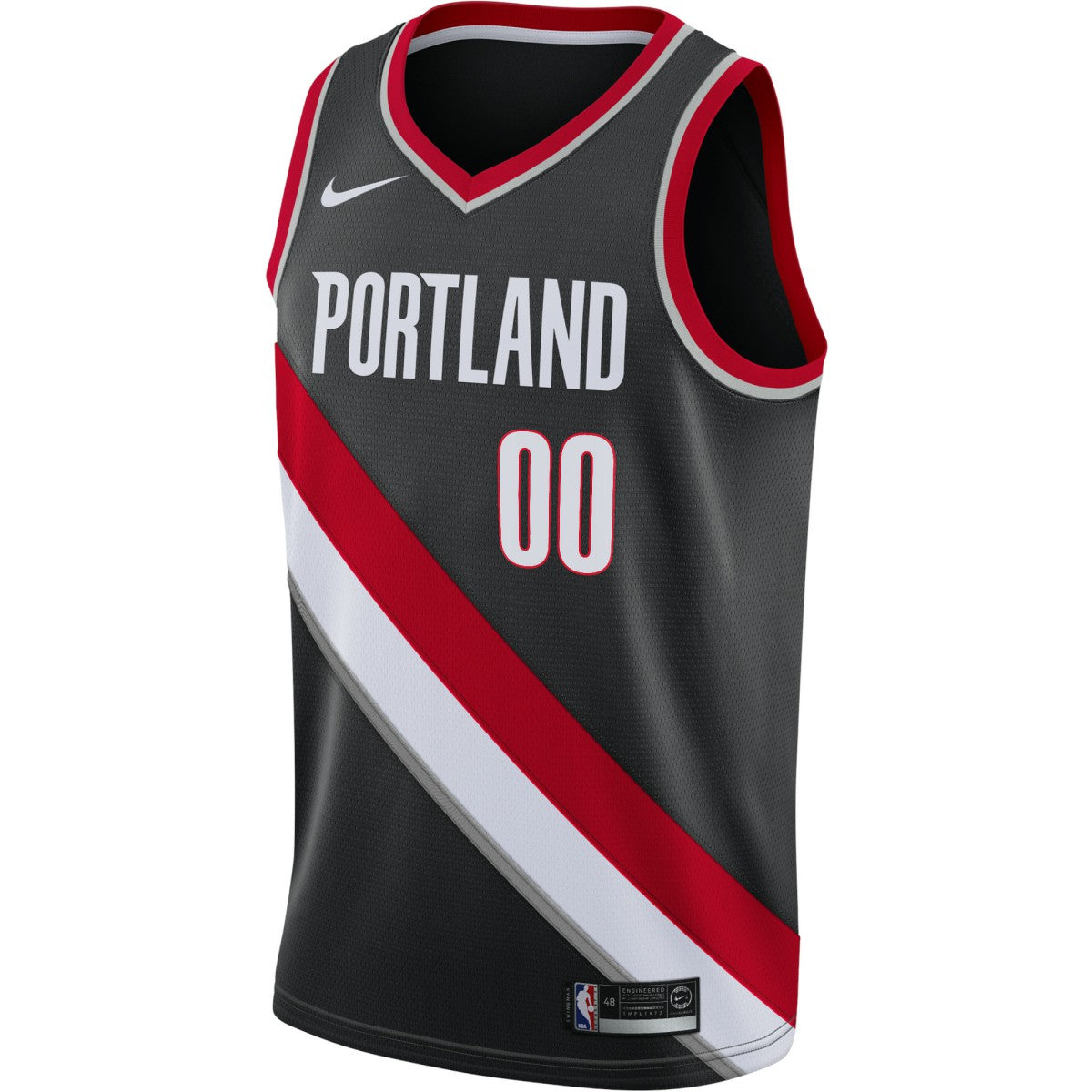 Icon Edition Portland Trail Blazers Swingman Custom Jersey Black | NBA
