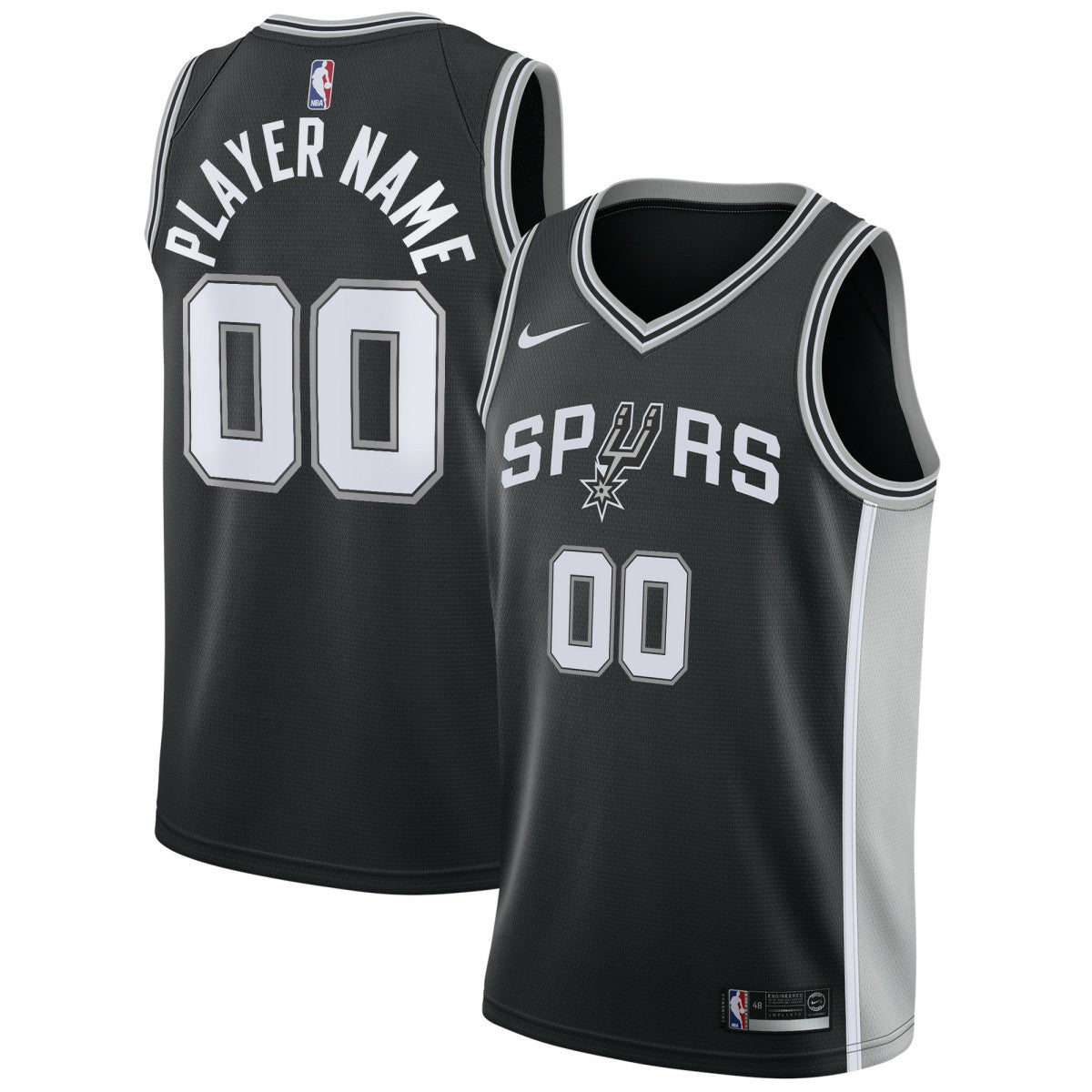 Icon Edition San Antonio Spurs Swingman Custom Jersey Black | NBA