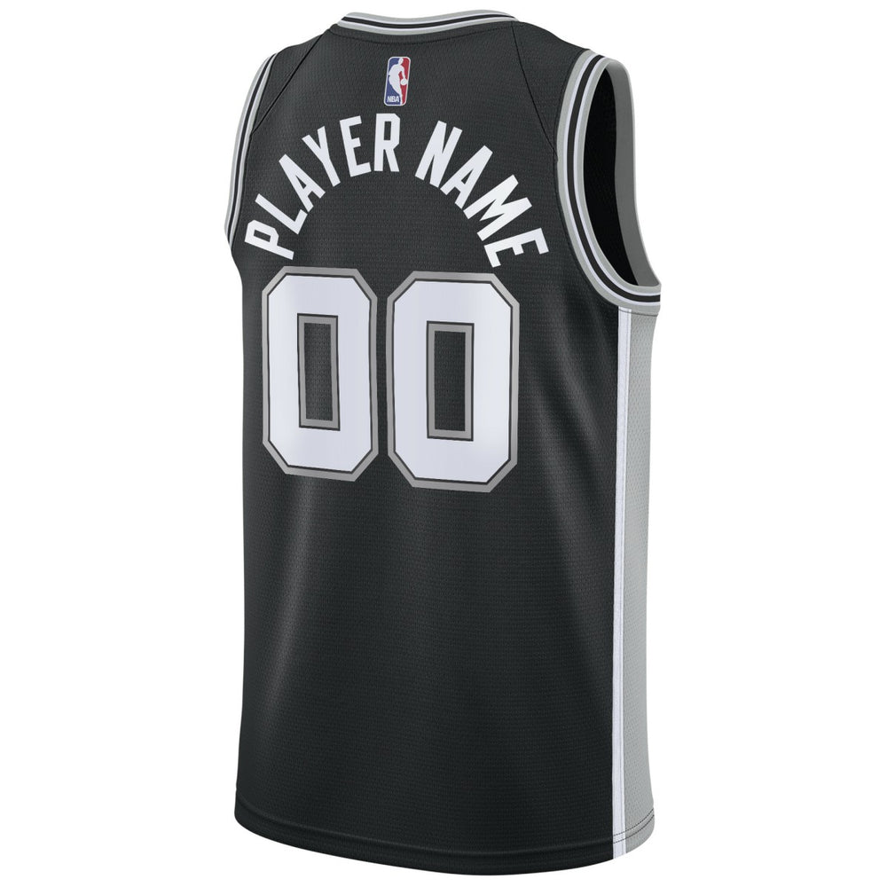 Icon Edition San Antonio Spurs Swingman Custom Jersey Black | NBA