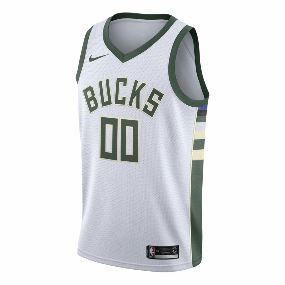 Association Edition Milwaukee Bucks Swingman Custom Jersey White | NBA