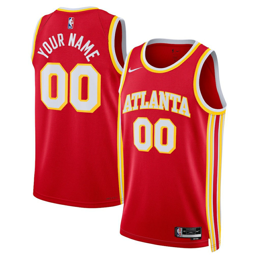 Icon Edition Atlanta Hawks Unisex Swingman Custom Jersey Red | NBA