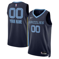 Icon Edition Memphis Grizzlies Unisex Swingman Custom Jersey Navy | NBA