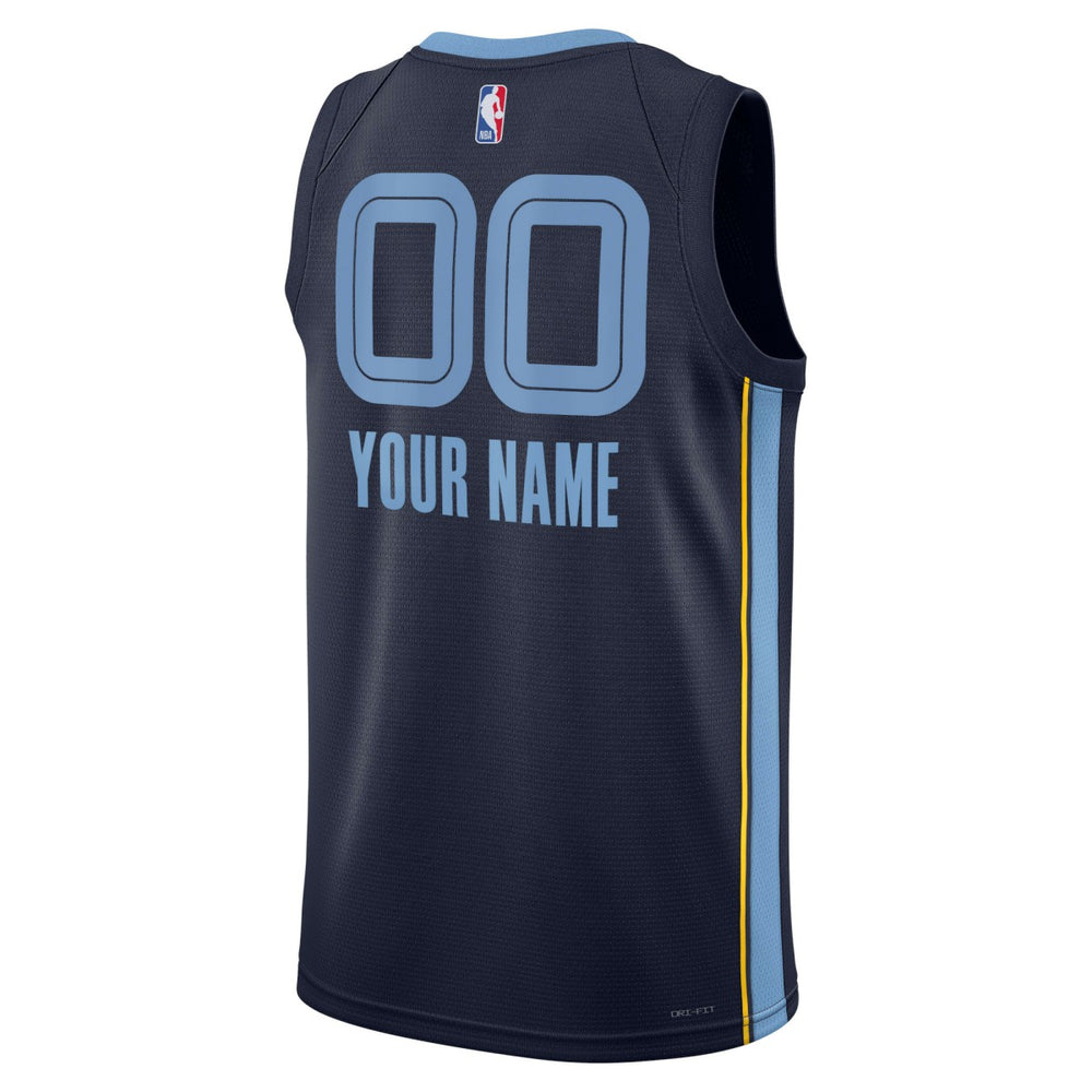Icon Edition Memphis Grizzlies Unisex Swingman Custom Jersey Navy | NBA