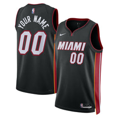 Icon Edition Miami Heat Unisex Swingman Custom Jersey Black | NBA