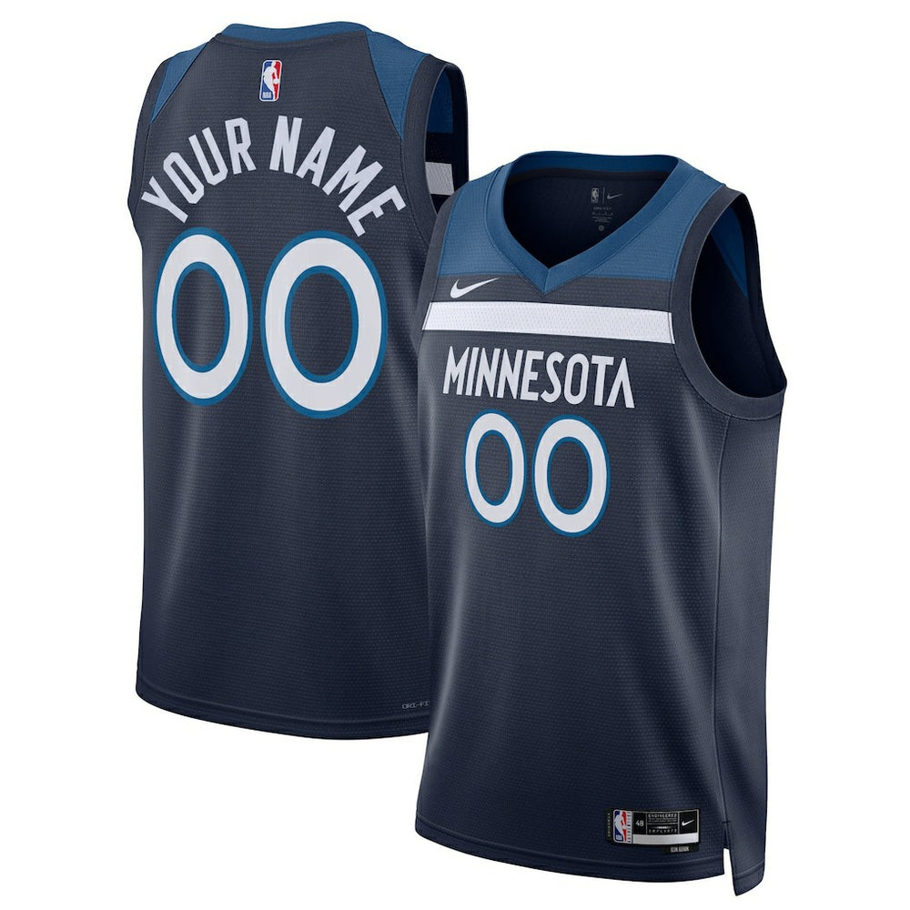 Icon Edition Minnesota Timberwolves Unisex Swingman Custom Jersey Navy | NBA