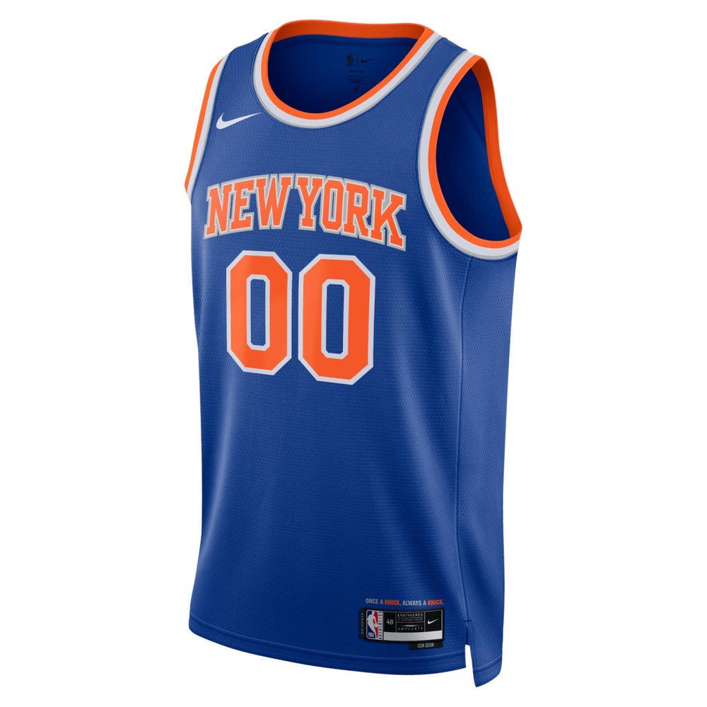 Icon Edition New York Knicks Unisex Swingman Custom Jersey Blue | NBA