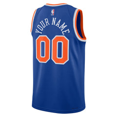 Icon Edition New York Knicks Unisex Swingman Custom Jersey Blue | NBA