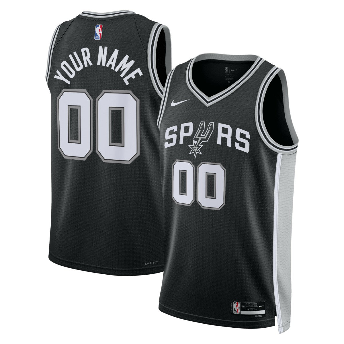 Icon Edition San Antonio Spurs Unisex Swingman Custom Jersey Black | NBA