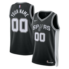 Icon Edition San Antonio Spurs Unisex Swingman Custom Jersey Black | NBA
