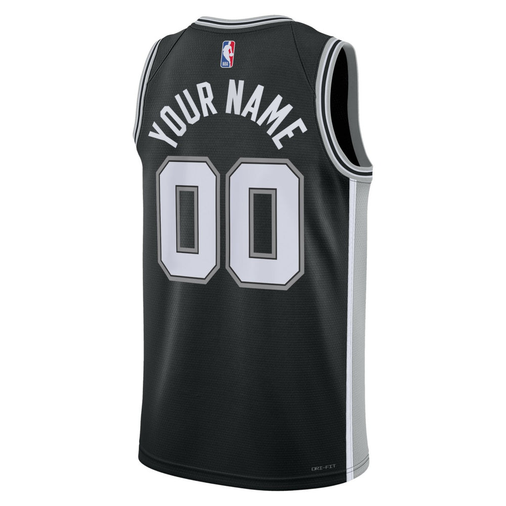 Icon Edition San Antonio Spurs Unisex Swingman Custom Jersey Black | NBA