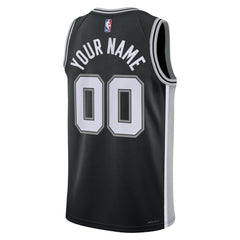 Icon Edition San Antonio Spurs Unisex Swingman Custom Jersey Black | NBA