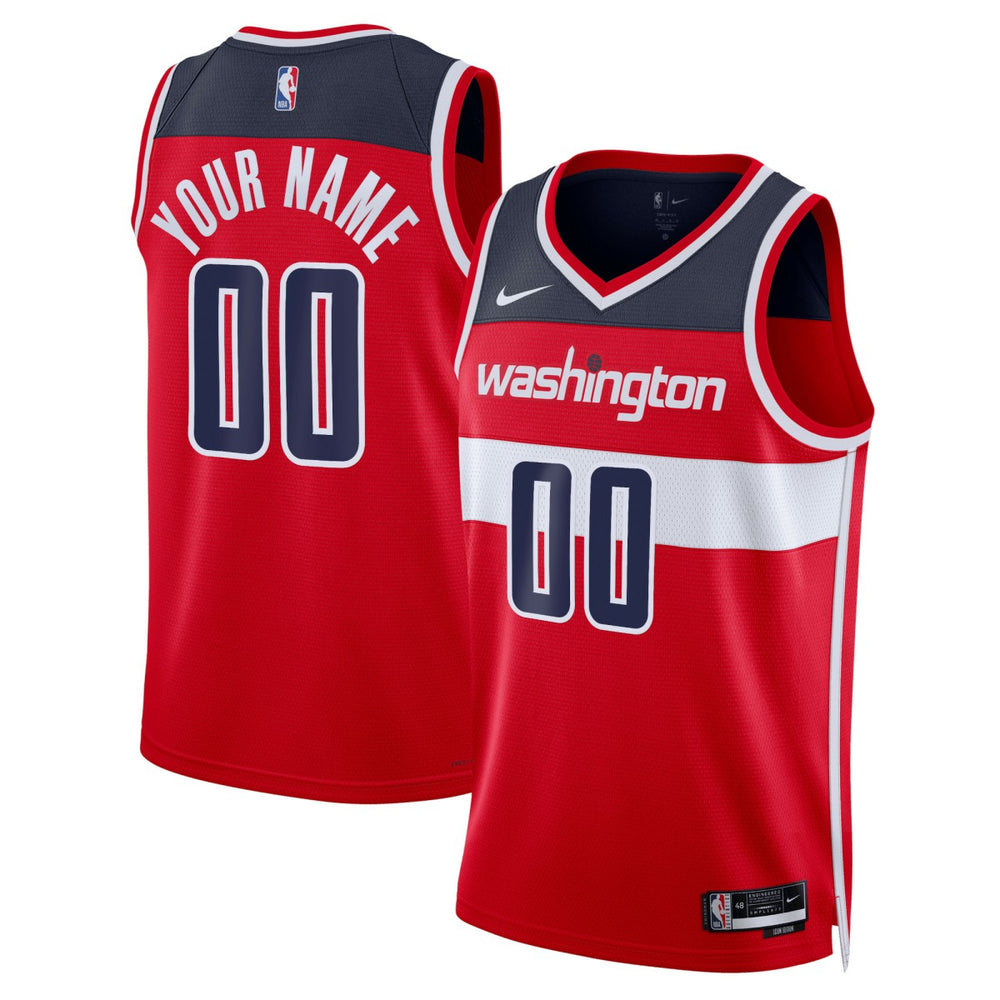 Icon Edition Washington Wizards Unisex Swingman Custom Jersey Red | NBA
