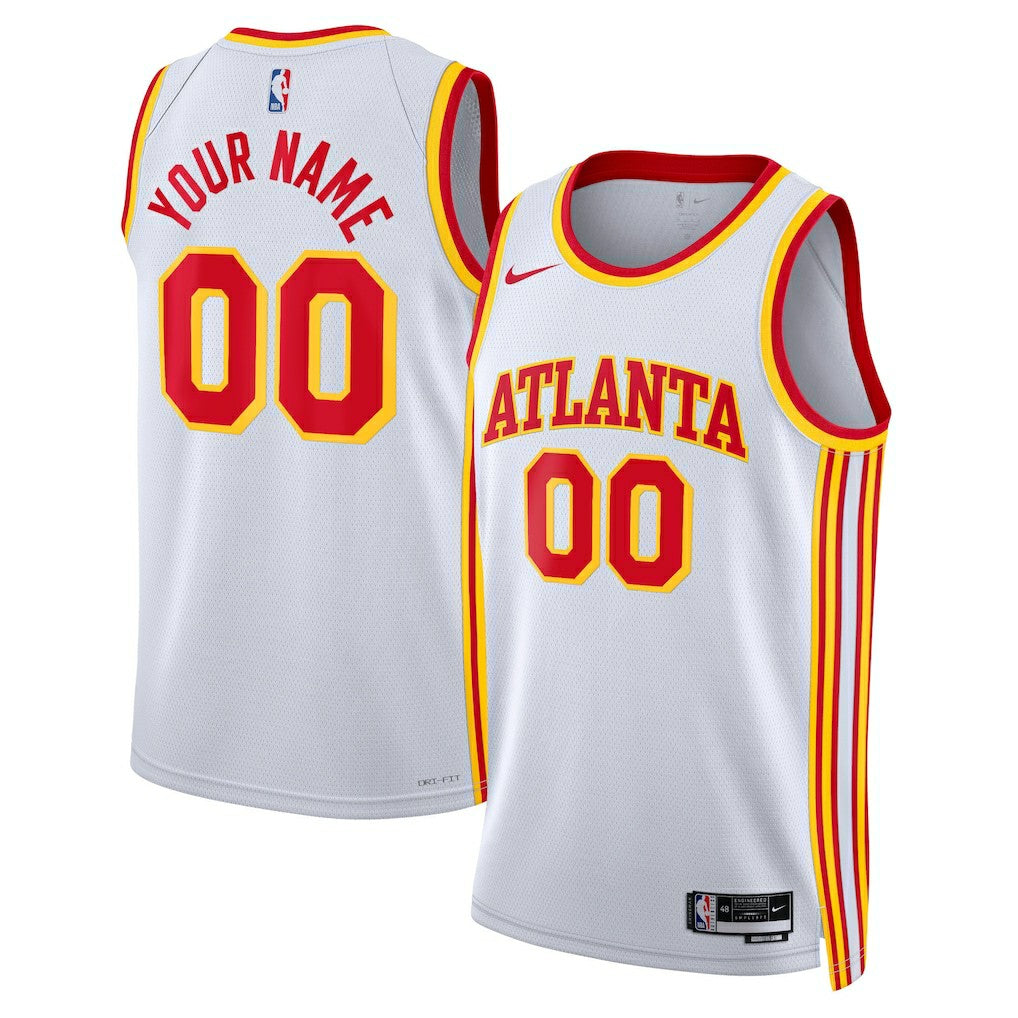 Association Edition Atlanta Hawks Unisex Swingman Custom Jersey White | NBA