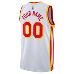 Association Edition Atlanta Hawks Unisex Swingman Custom Jersey White | NBA