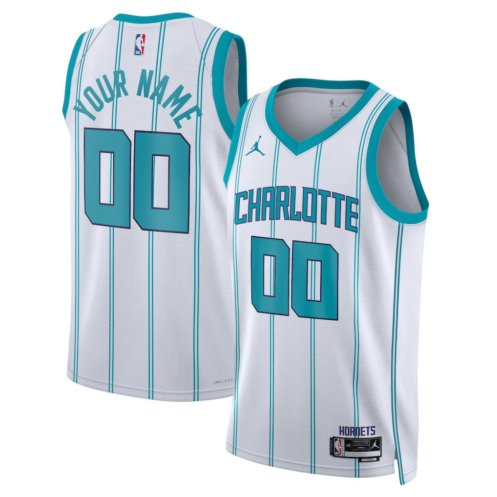 Association Edition Charlotte Hornets Jordan Brand Unisex Swingman Custom Jersey White | NBA