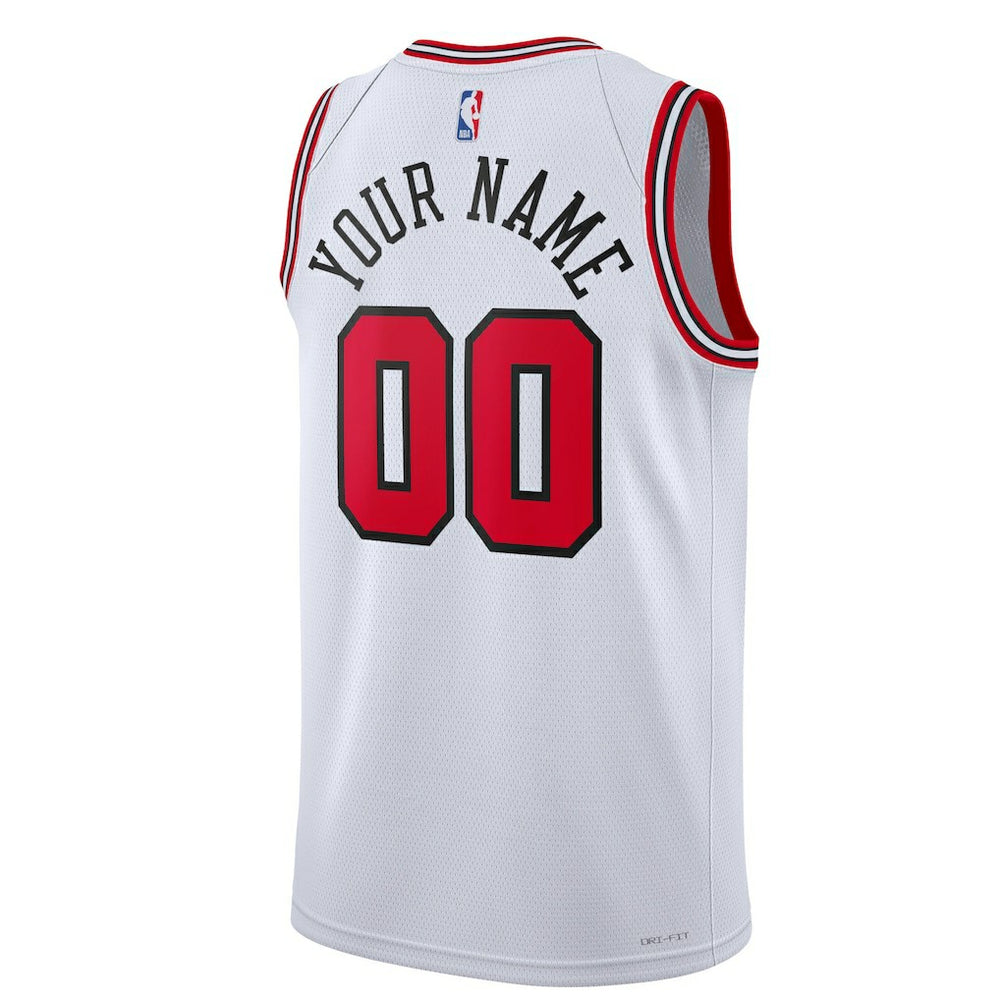 Association Edition Chicago Bulls Unisex Swingman Custom Jersey White | NBA