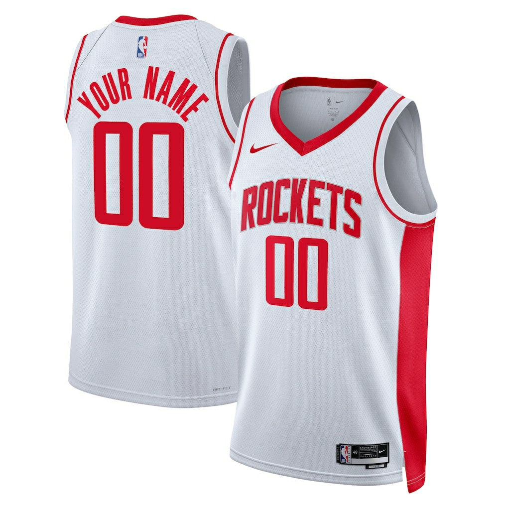 Association Edition Houston Rockets Unisex Swingman Custom Jersey White | NBA