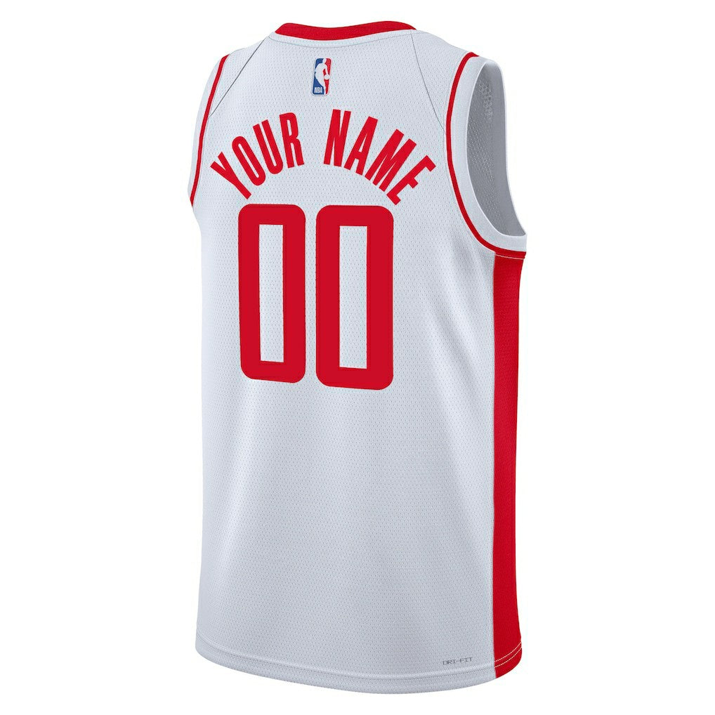 Association Edition Houston Rockets Unisex Swingman Custom Jersey White | NBA