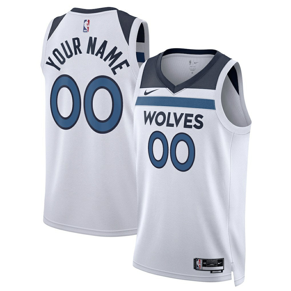 Association Edition Minnesota Timberwolves Unisex Swingman Custom Jersey White | NBA