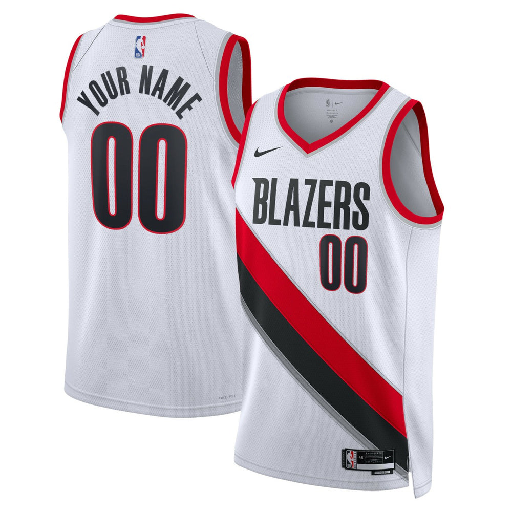 Association Edition Portland Trail Blazers Unisex Swingman Custom Jersey White | NBA