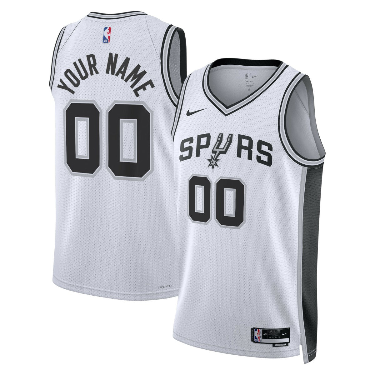 Association Edition San Antonio Spurs Unisex Swingman Custom Jersey White | NBA