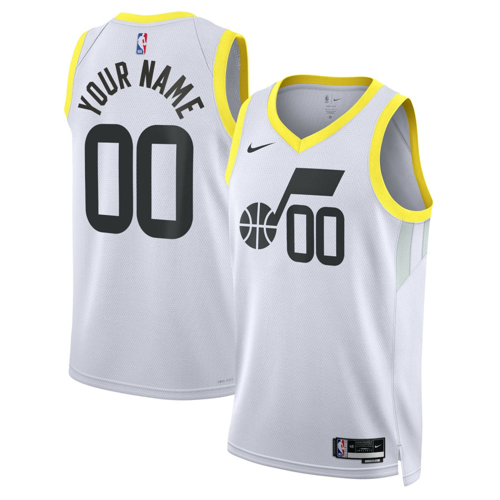 Association Edition Utah Jazz Unisex Swingman Custom Jersey White | NBA