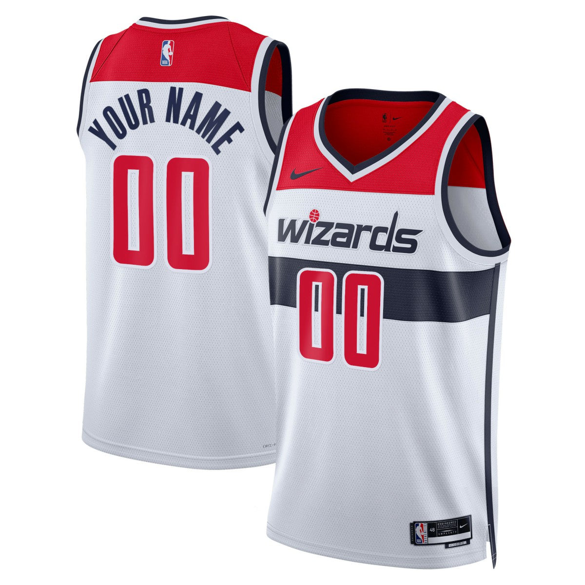 Association Edition Washington Wizards Unisex Swingman Custom Jersey White | NBA