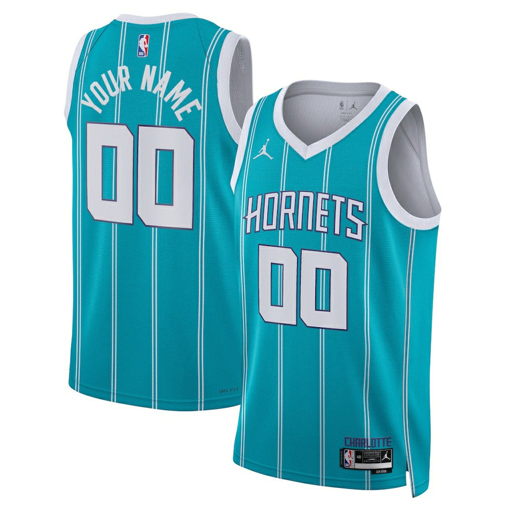 Icon Edition Charlotte Hornets Jordan Brand Unisex Swingman Custom Jersey Teal | NBA