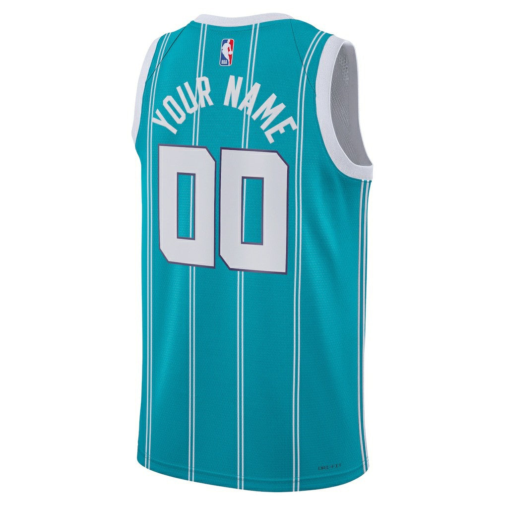 Icon Edition Charlotte Hornets Jordan Brand Unisex Swingman Custom Jersey Teal | NBA
