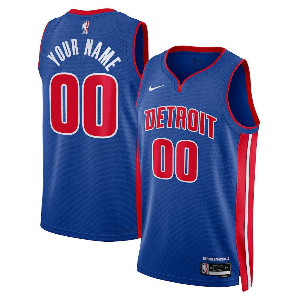 Icon Edition Detroit Pistons Unisex Swingman Custom Jersey Blue sale | NBA