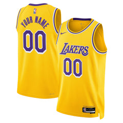 Icon Edition Los Angeles Lakers Unisex Swingman Custom Jersey Gold | NBA